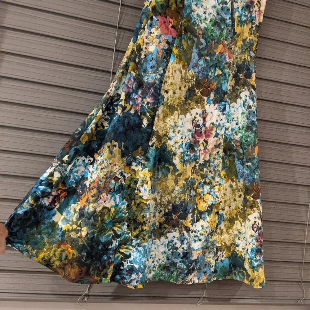 Kilian Kerner Senses Cap Sleeve Colourful Floral Cocktail Party Dress Si… - Picture 7 of 11